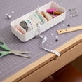 thumbnail image 6 of U Brands Cable Storage Organizer with 7 Compartments, Drawer or Desktop, 11"L x 4.37"W x 2.37"H, White/Linen, 6 of 6