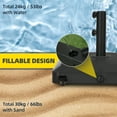 thumbnail image 3 of Outsunny Patio Umbrella Base with Wheels, Water or Sand Filled, Black, 3 of 9