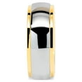 thumbnail image 3 of Tungsten Rings for Men Women Wedding Band Two Tone Gold Silver Engagement Sizes 6-16 (Tungsten, 6), 3 of 6