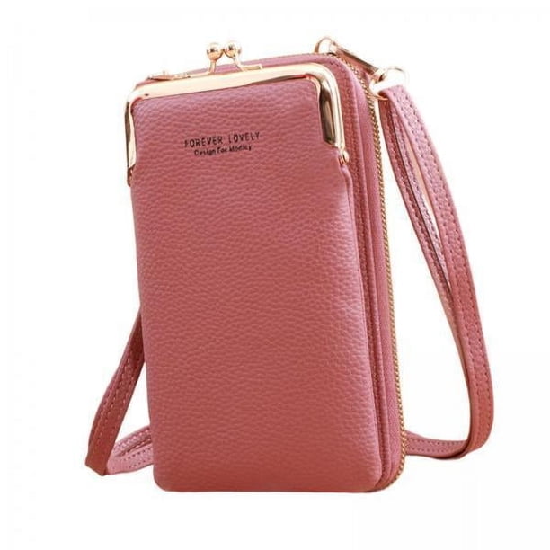 3xBolso Bandolera Para Teléfono Móvil Bolso Bandolera Para Teléfono Móvil Bolso Bandolera Pequeño Para Teléfono Rosa Oscuro