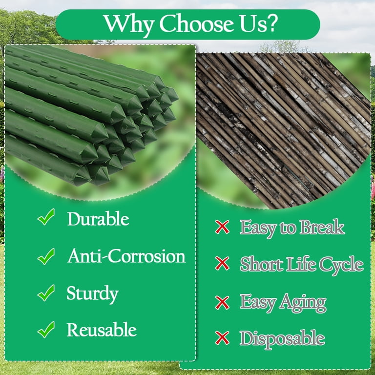 Bibana 48-Inch Plant Stakes, 25-Pack Garden Support photo 2