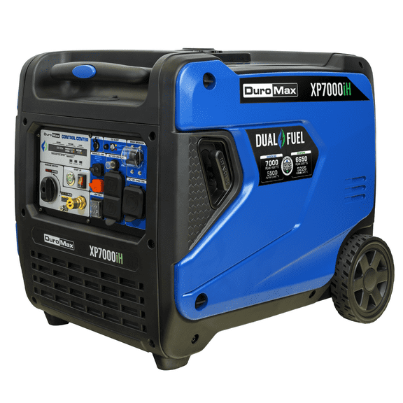DuroMax XP7000iH 7,000 Watt Portable Dual Fuel Inverter Generator - Quiet, Low THD