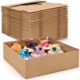 thumbnail image 1 of Bandejas de papel kraft Mimorou, 50 unidades, 20 x 20 x 6 cm, 1 of 7