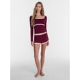 thumbnail image 2 of No Boundaries Sleep Lace Top with Long Sleeves, Women’s XXS-3X, 2 of 5