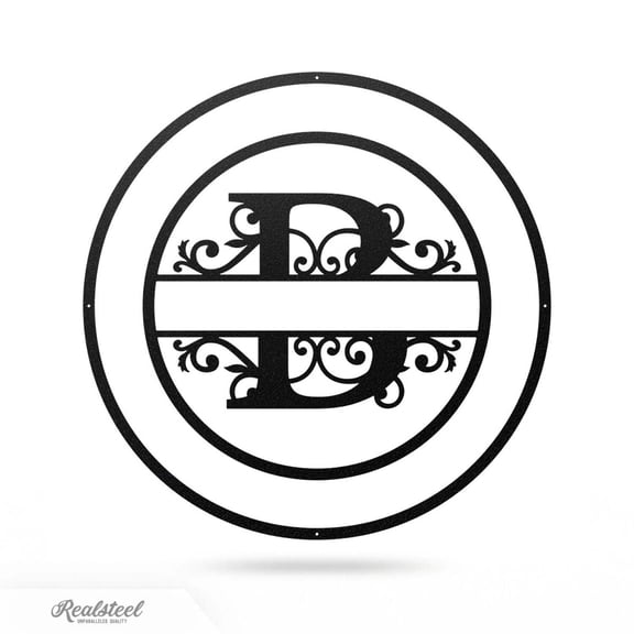 RealSteel Elegant Personalized Name Monogram | Letter B | 24 Inch | Black