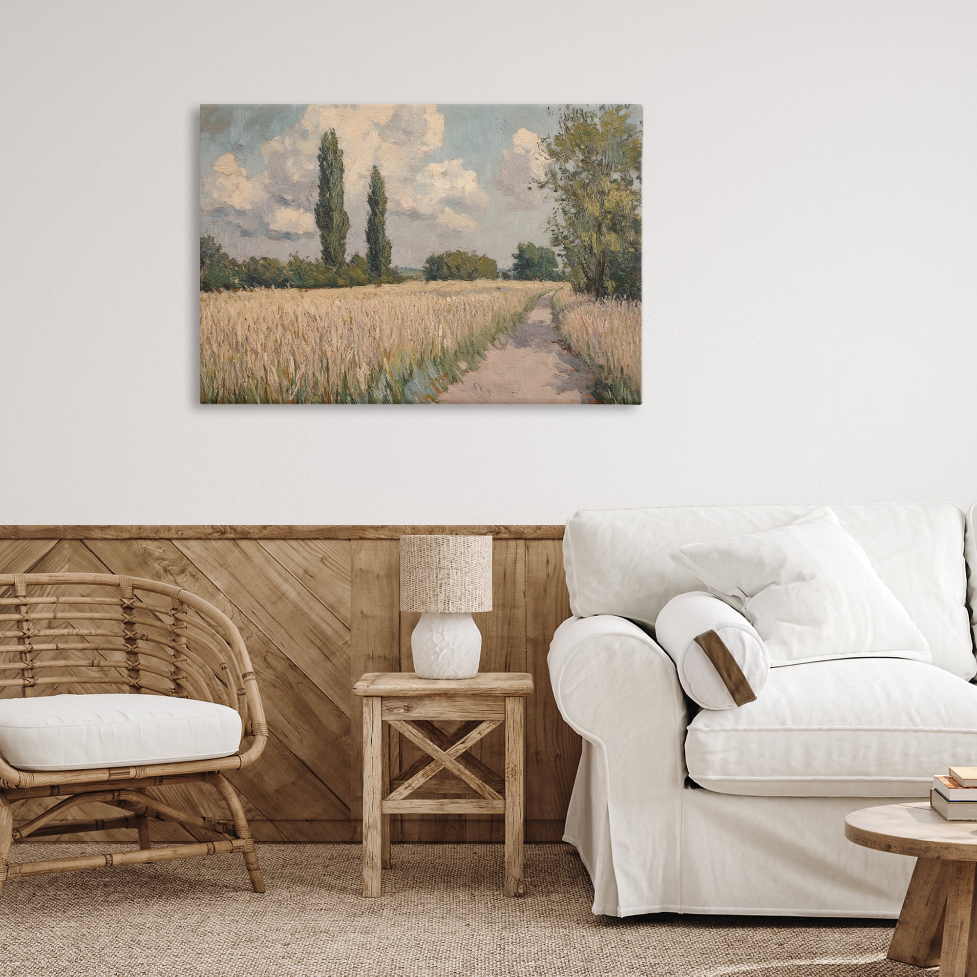 Stupell Industries Summer Path Between Poplars Canvas Wall Art, design by Petal Prints Design