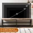 thumbnail image 4 of TV Stand for TV up to 75 Inch, Long 70" TV Cabinet with 3-Tier Storage Shelves,Entertainment Center TV Console Table for Living Room with Industrial TV Metal Frame, Rustic Brown, 4 of 13