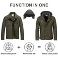 thumbnail image 3 of Chrisuno Mens Military Style Cotton Lightweight Jackets For Fall And Winter Work Clothing S Army Green, 3 of 5