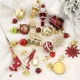 thumbnail image 3 of Juego de adornos de esferas de Navidad, esplendor de Navidad ,colgantes decorativos inastillables para decoración de árbol de Navidad(Vino tinto y dorado)(), 3 of 5
