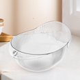 thumbnail image 3 of Escurridor de escurridor, escurridor reutilizable transparente multifuncional para lavar frutas y verduras, colador, cesta para cocina y hogar Blanco, 3 of 7