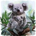 thumbnail image 1 of 2024 Diamond Painting Kit for Adults, Kids, Bedroom Decor, Office - Koala with Baby - 30 x 30 cm, 1 of 5