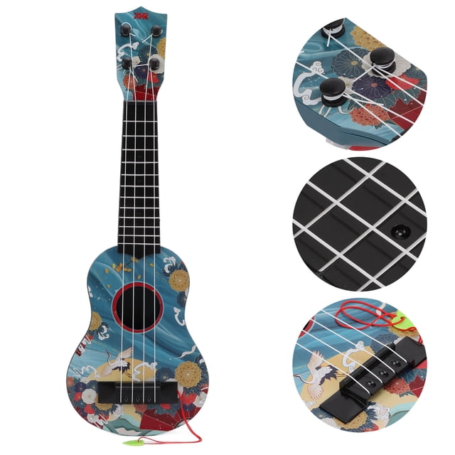 Spptty Kids Toy Ukulele Mini Plastic Guitar Musical Instrument for Preschool Children Gift,Kids Guitar Toy,4 Strings Ukulele