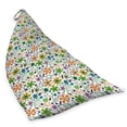 thumbnail image 2 of Flower Lounger Chair Bag, Pointy Petals and Circular Shapes Flower Elements Pattern on Plain Backdrop, High Capacity Storage with Handle Container, Lounger Size, White Multicolor, by Ambesonne, 2 of 5