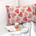 thumbnail image 2 of Valentine''s Day Pillow Covers 12x20 Set of 2, Watercolor Red Pink Hearts Throw Pillows Linen Anniversary Wedding Cushion Case Valentine''s Day Decorations for Home Sofa Couch Outdoor, 2 of 6