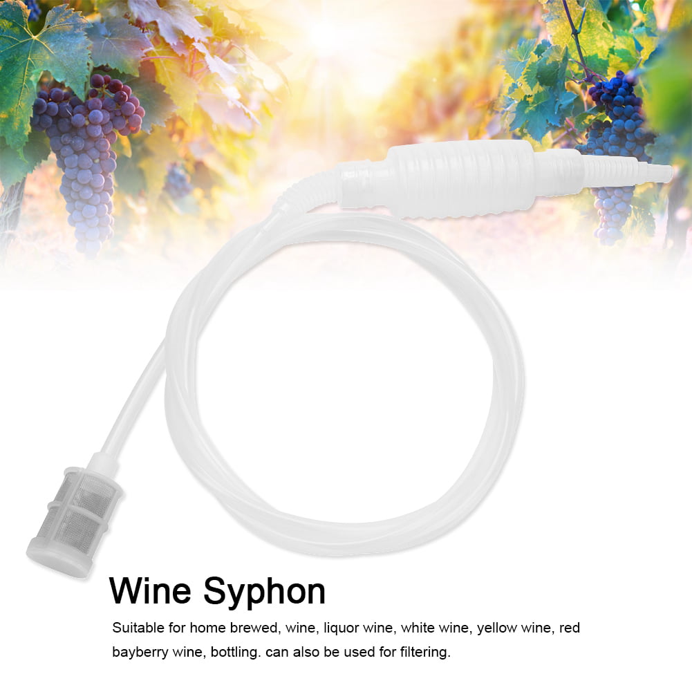 2m Home Brew Siphon Tube Pipe Wine Beer Wine Kombucha Brewing Tool with Filter 