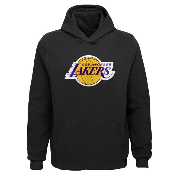Youth Outerstuff Black Los Angeles Lakers Primary Logo Pullover Hoodie