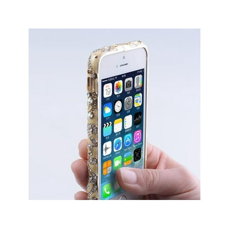 Luxury Crystal Rhinestone Bling Rhinestone & Aluminum Bumper for iPhone 5