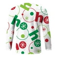 thumbnail image 5 of Mens Christmas Tops Graphic Long Sleeve Christmas Letter Print Mens Workout Clothing,Green,L, 5 of 5