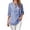 Navy, variant on Vivianyo HD Women's V Henley Gingham Plaid Blouse, Adjustable Roll Tab Three Quarter Sleeve Shirt for Women, Spring Summer Casual Tunic for Grocery Runs and Neighborhood Walks, Sizes S-2XL