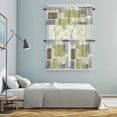 thumbnail image 5 of Sage Green Ombre Kitchen Curtains Sets for Windows 36 Inch Length, Retro Abstract Mottled Geometric Rod Pocket Window Treatments Tier Curtains and Valances Set for Bedroom/Bathroom, 5 of 8