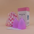 thumbnail image 1 of 10 copas menstruales de silicona de grado médico, suaves y cómodas, color morado (S42MM), 1 of 4