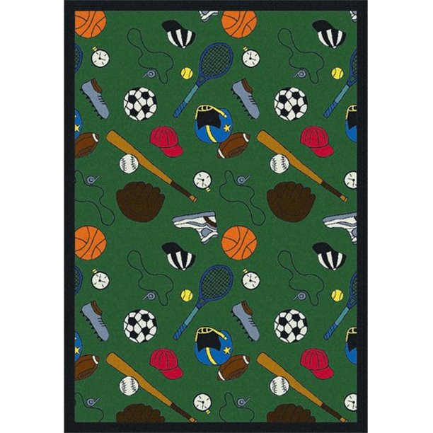 Joy Carpets 1417D02 MultiSport Green 7 ft.8 in. x 10 ft.9 in. 100 Pct
