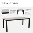 thumbnail image 3 of DuroGreen Park City 72" Rectangular 7-Pc Outdoor Dining Set, 1 Dining Table/6 Chairs Made With All-Weather Tangent lumber, High End Patio Furniture, Easy Assembly, USA Made, Black with Light Gray, 3 of 8