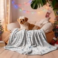 thumbnail image 6 of Blue Chinoiserie Christmas Tree Throw Blanket, Grandmillennial Christmas Decor, Grand Millenial Xmas Tree Holiday Blankets for Couch Bed Home Bedroom Living Room Decoration, 50x60 Inches, 6 of 7