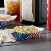 #40 6 oz. USA Flag Paper Food Tray - 1000/Case