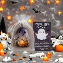 Ghost Pocket Cards, Emotional Support Ghosts, Halloween Pocket Hug Ghost with Encouragement Card, Pocket Comfort Ghosts: A Hug in Your Pocket, Halloween Spooky Gifts (Style_A)