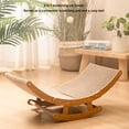 thumbnail image 4 of Cat Scratcher Bed, Cat Scratching Board Rocking Bed 2 in 1 Ergonomic Curve Cat House with Wear Resistance Solid Wood Multilayer Board for Small Medium Large Cat, 4 of 8