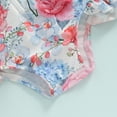 thumbnail image 7 of Bagilaanoe Toddler Baby Girl One-Piece Swimsuit Floral Print Long Sleeve Zipper Rashguard Swimwear 6M 12M 18M 24M 3T 4T Kids Ruffle Bathing Suit, 7 of 7