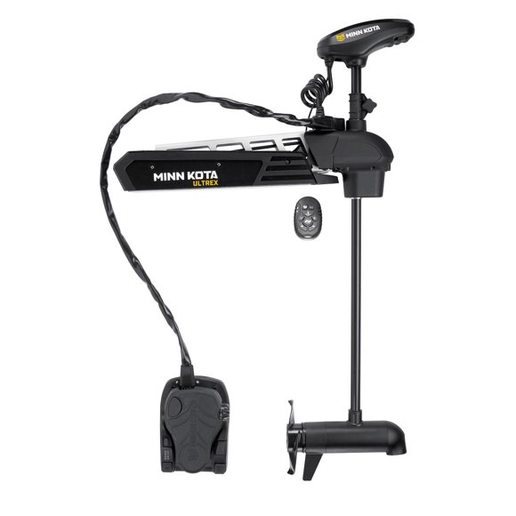 Minn Kota Moteur de Traîne 1368890 Ultrex; Eau Douce; Direction à Câble et Électrique; Vitesse Variable avant et Arrière; Poussée de 80 Livres; Longueur de 45 Pouces; Montage sur Nœud; 24 Volts; 56 Ampères