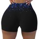 thumbnail image 2 of Balery Black Blue Glitter Sparkles Pantalones cortos de entrenamiento estampados para mujer, sin costuras, ajustados, para gimnasio, yoga, correr, deportes, ejercicio activo, fitness.-XX-Large, 2 of 8