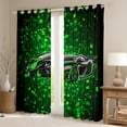 thumbnail image 3 of Feelyou Green Fahion Automobile Black Out Curtains, Square Honeycomb Curtains Pack of 2 (42x63 Each), Teens Kids Boys Girls Bedroom Curtains, Curtains and Drapes Decor, 3 of 7