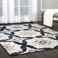 Home Dynamix Tremont Salem Transitional Medallion Area Rug, Navy Blue