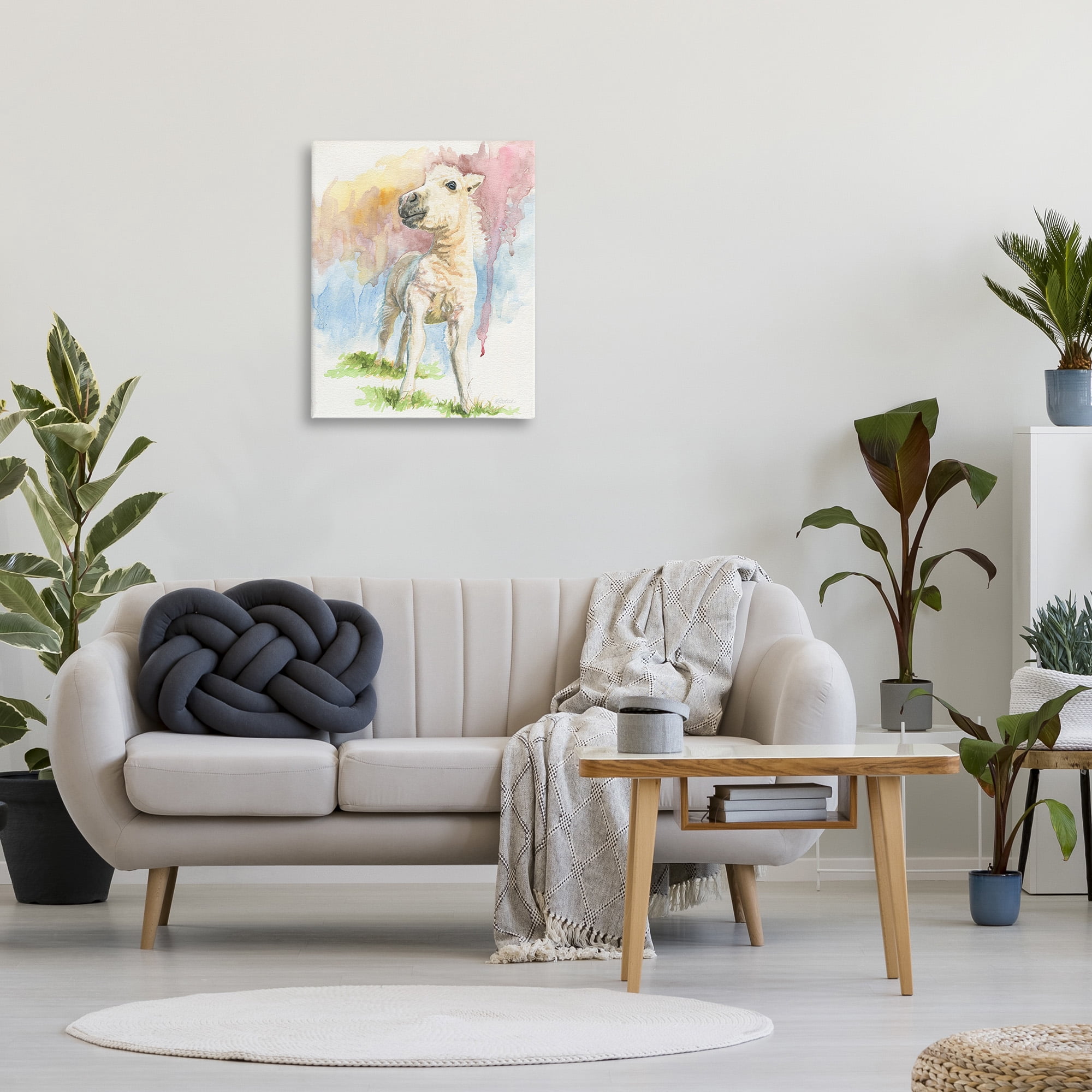 Stupell Industries Modern Foal Painting Animals & Insects Painting Gallery Wrapped Canvas Art Print Wall Art, 24 x 30