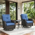thumbnail image 3 of Bellefurn Outdoor Swivel Rocker Chairs Set of 2,Patio Wicker Swivel Glider Chairs Patio Rocking Chairs with Side Table Patio Furniture Set for Porch Deck Backyard Garden, 3 of 11