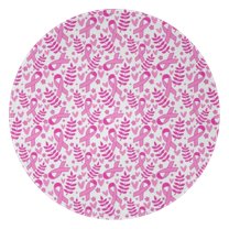 Pink Ribbon Breast Cancer Pattern Round Blanket,Comfortable Soft Flannel Throw Blanket,All Season,Warm Lightweight Blankets for Sofa Bed Couch Living Room Chair 60"x60"