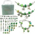 thumbnail image 1 of 64pcs DIY Charm Bracelet Gift Box Jewelry Making Kit with Beads Charms Pendants, 1 of 5