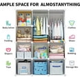 thumbnail image 3 of Baby Closet,Dresser, Kids Closet Organizers, Portable Kids Wardrobe for Closet, Bedroom, Nursery, Cubby, Cabinet, Clothes, Dress, Baby Storage Shelf, Armoire Clothes Hanging (12 Cube, White), 3 of 9