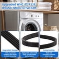 thumbnail image 6 of CEORPER 2Pieces Rubber Washing Machine Drive Belts for GTW220A CK6WW GTW220ACK7WW, 6 of 9