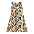 thumbnail image 4 of Spazoro Little & Big Girls A-Line Dress, Floral Print Sleeveless 2025 New Style Crew Neck Summer Dresses for Child Girls Multicolor Size 11 T, 4 of 7
