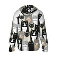 thumbnail image 3 of Balery Colors Cats Men's Women's UPF 50+ Sun Protection Lightweight Hoodie Performance Long Sleeve Shirt for Fishing Running-X-Large, 3 of 9