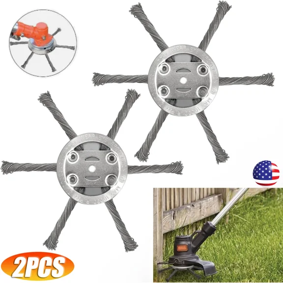 PURELY- Trimmer Head Grass Trimming Tools Steel Wire Wheel Garden Weed Brush Lawn Mower