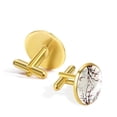 thumbnail image 3 of Tree Stylish Men's Cufflink Set for Formal Attire, Made of Stainless Steel, for Business Meetings and Events, 3 of 6