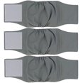 thumbnail image 1 of 3 Packs Of Washable Dog Diapers-comfortable, Durable, Reusable Dog Diapers,grey, 1 of 3