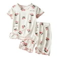 thumbnail image 1 of Dsscvnef Ensemble de Pyjamas pour Fille, Haut à Col Rond et Pantalon, Pyjamas Classiques pour Filles, Taille 4-5 Ans, Vêtements pour Enfants, 1 of 3