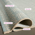 thumbnail image 6 of Safavieh Courtyard Naomi Geometric Indoor/Outdoor Area Rug, Beige/Aqua, 4' x 4' Square, 6 of 12