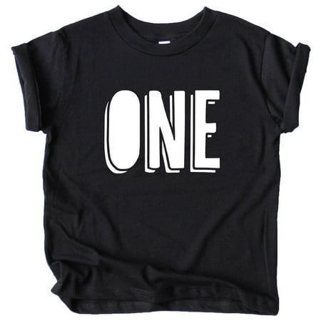 

Bold One 1st Birthday T-Shirts for Baby Girls and Boys First Birthday Outfit Black Shirt 12 Months